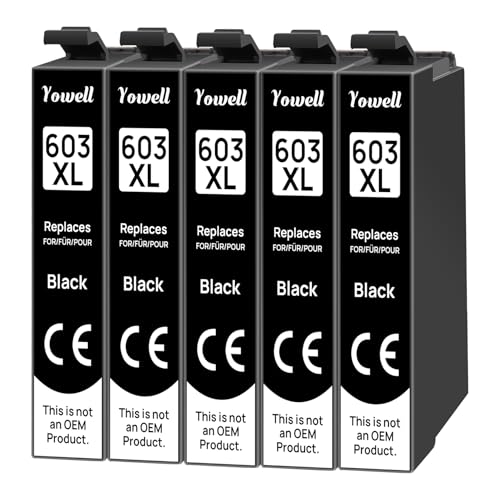 Yowell 603XL Schwarz Druckerpatronen Kompatibel für Epson 603XL 603 XL für Expression Home XP-2100 XP-2150 XP-3100 XP-3105 XP-3150 XP-4100 XP-4155 Workforce WF-2810 WF-2830 WF-2835 WF-2840 WF-2850 Yowell 603XL Schwarz Druckerpatronen Kompatibel für Epson 603XL 603 XL für Expression Home XP-2100 XP-2150 XP-3100 XP-3105 XP-3150 XP-4100 XP-4155 Workforce WF-2810 WF-2830 WF-2835 WF-2840 WF-2850 von Yowell