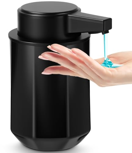 300ml Elektrischer Automatic Soap Dispenser mit Sensor,Seifenspender Automatisch,No Touch Automatischer Seifenspender mit USB Aufladung für Bad, Küche,Toilette Schwarz von Yoxovo