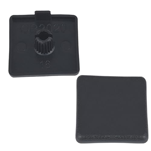 40 Stück Endkappen für Aluprofile 20x20 mm | Schwarz | Kunststoff-Schutzkappen | Passend für Alu-Konstruktionsprofile & Vierkantrohre | Stabil, strapazierfähig & einfach montierbar von Yphzmtz