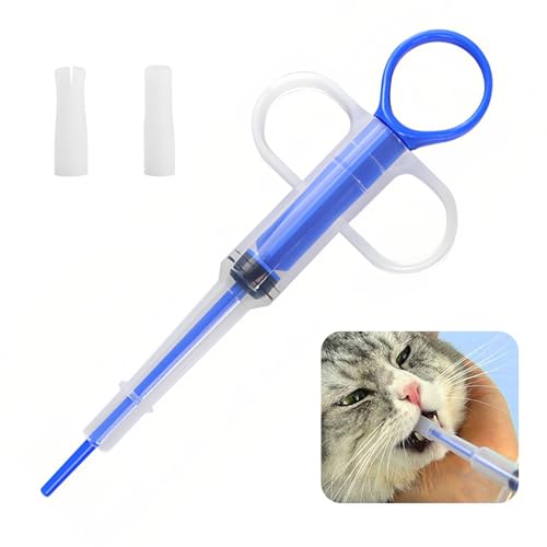 Yphzmtz Tablette Feeder, Tabletteneingeber Set für Katzen & Kleine Hunde | Medikamenten-Feeder mit Zahnfleischschutz Sicherheitsspritze von Yphzmtz
