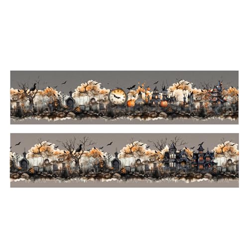 Yplkm Buch Scrapbook Klebeband,Halloween Malerkrepp - Festliches Bastelzubehör Für Tagebücher Geschenkverpackung Schule Dekoration von Yplkm