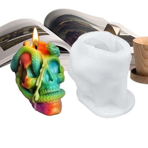 Yplkm Halloween Kerzenformen,Silikon Duftkerzenform - Leicht Entnehmbare Grusel Bastelform Für Epoxidharz Gips Halloween Deko Seifenherstellung Handwerksprojekte von Yplkm