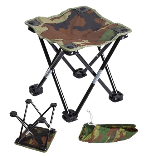 Yplkm Klappbarer Campinghocker | Ausziehbarer Stuhl | Rutschfester Klapphocker Für Picknick Garten Bergwandern Reisen Outdooraktivitäten von Yplkm