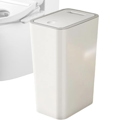 Yplkm Mülleimer Mit Deckel | Abfalleimer Mülleimer | Kompakter 10 Liter,Für Badezimmer Toilette Wohnheim Arbeitsplatz Zuhause Eckbereich Waschbecken Schlafzimmer von Yplkm