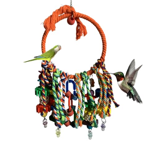 Yplkm Sittich Spielzeug - Bunte Ringe Vogelschaukel Nymphensittich Spielzeug | Baumwollseil Nymphensittich Käfigzubehör Zum Beschäftigung Klettern Innen Außen Fink Sittich Unzertrennliche Yplkm Sittich Spielzeug - Bunte Ringe Vogelschaukel Nymphensittich Spielzeug | Baumwollseil Nymphensittich Käfigzubehör Zum Beschäftigung Klettern Innen Außen Fink Sittich Unzertrennliche von Yplkm