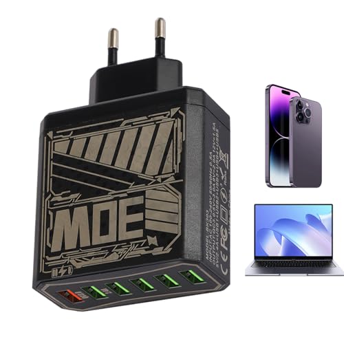 Yplkm Wandstecker Adapter - Schnelllade Netzteil | USB-Hub Mit QC3.0 Schnellladung 6 Anschlüsse Überspannungsschutz Für Smartphone Tablet Und Reisen Yplkm Wandstecker Adapter - Schnelllade Netzteil | USB-Hub Mit QC3.0 Schnellladung 6 Anschlüsse Überspannungsschutz Für Smartphone Tablet Und Reisen von Yplkm