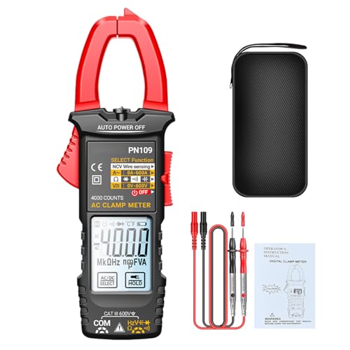 Yplkm Zangenmultimeter,Gleichstrom Zangenamperemeter 4000-Count | Tragbarer Automatischer Digital-Detektor Mit LCD Hintergrundbeleuchtung Für Spannungsprüfung Kabelstromkreis Kondensator Messung Auto Yplkm Zangenmultimeter,Gleichstrom Zangenamperemeter 4000-Count | Tragbarer Automatischer Digital-Detektor Mit LCD Hintergrundbeleuchtung Für Spannungsprüfung Kabelstromkreis Kondensator Messung Auto von Yplkm