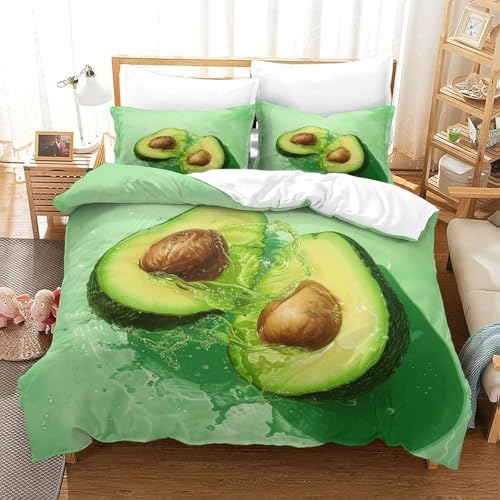 Ypthriline Bettwäsche 135x200 Avocado Bettbezug 3D Obst Bettbezug Mikrofaser 3teilig - 1 Warmes Weiche Bettwäsche 135x200 cm + 2 mit Reißverschluss Kissenbezüge 80x80 cm Ypthriline Bettwäsche 135x200 Avocado Bettbezug 3D Obst Bettbezug Mikrofaser 3teilig - 1 Warmes Weiche Bettwäsche 135x200 cm + 2 mit Reißverschluss Kissenbezüge 80x80 cm von Ypthriline