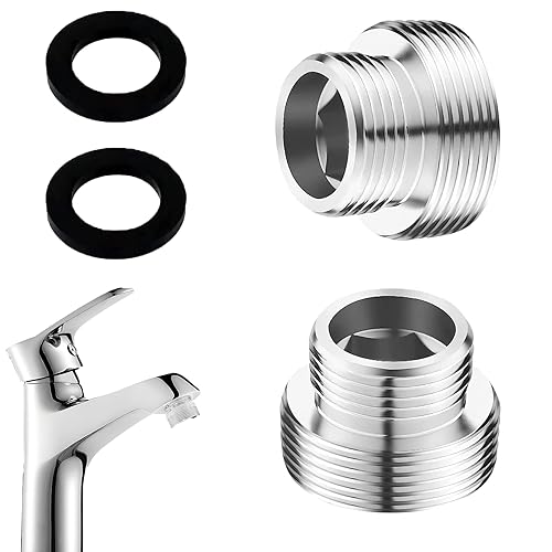2 Stück Gewindeadapter Wasserhahn, Wasseraufbereiter-Wasserhahn-Adapter, Wasserhahnadapter mit Gummidichtung, für Wasseraufbereiter-Wasserhahn-Adapter von Yqhugbc