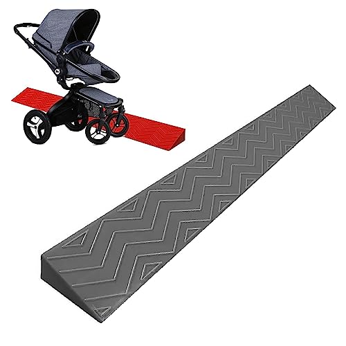 Yqyc Türschwellenrampe, Bordsteinrampe, rutschfeste Rampe, Innenbordsteinrampe Für Schwellen-Rollstuhl-Roller-Kehrroboter (Color : Grau, Size : 100x8x2.5cm) von Yqyc