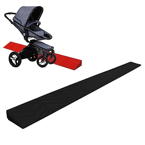 Yqyc Türschwellenrampe, Bordsteinrampe, rutschfeste Rampe, Innenbordsteinrampe Für Schwellen-Rollstuhl-Roller-Kehrroboter (Color : Negro, Size : 100x8x3.5cm) von Yqyc