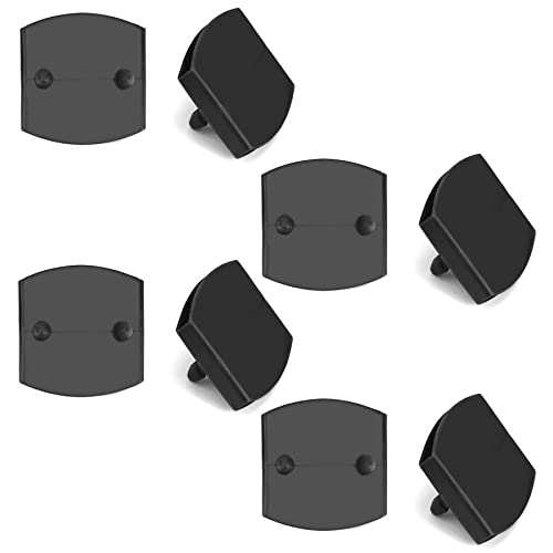 Yrlehoo 8 pcs Lattenrost Halterungen, Seitenhalterungen Kunststoff-Bettlattenhalter-Sets für Betten Verbindungszubehör Bett Rahmen Kappen Ersatzteile, schwarz (doppelseitig 63 mm x 9 mm innen) von Yrlehoo
