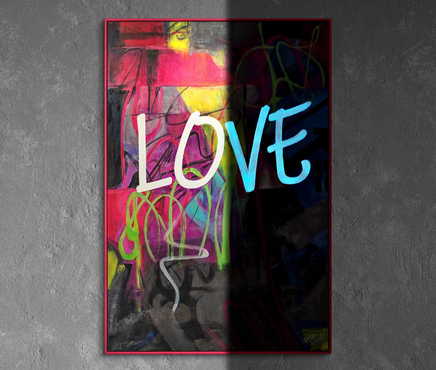 YS-Art Gemälde Love, Abstraktion von Ys-Art