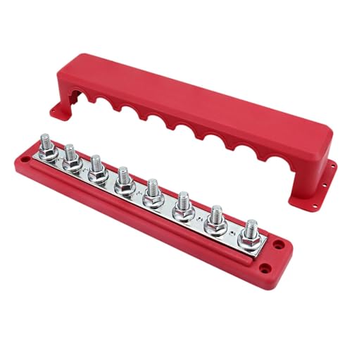 YsXoWiui Batterie Sammelschienen Klemmenblock 12– für Wohnmobile Und Solaranwendungen, Rot von YsXoWiui