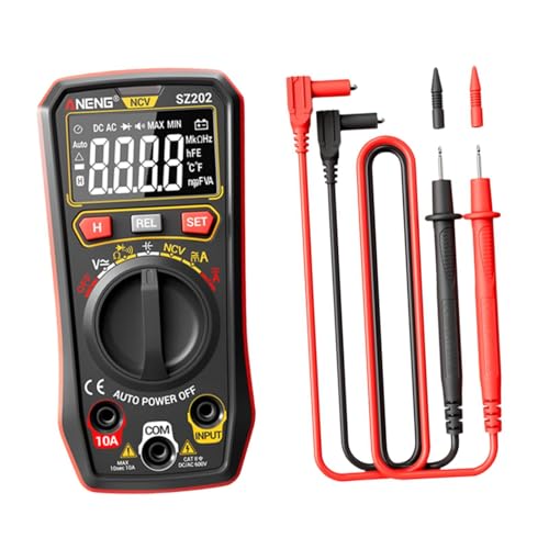 YsXoWiui Digital Multimeter, Hand Multitester, Leicht, Mehrzweck, 4000 Zählungen, mit NCV Funktion, Spannungstester für Die Automobilindustrie, Rot YsXoWiui Digital Multimeter, Hand Multitester, Leicht, Mehrzweck, 4000 Zählungen, mit NCV Funktion, Spannungstester für Die Automobilindustrie, Rot von YsXoWiui