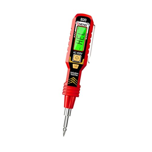 YsXoWiui Digitaler Anzeigetester mit Taschenlampe für Elektrische Tests, Rot von YsXoWiui