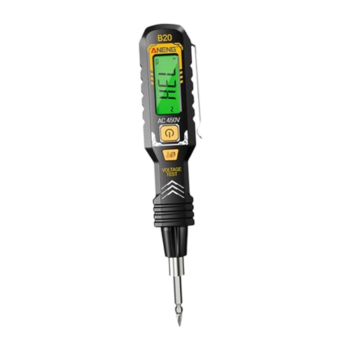 YsXoWiui Digitaler Anzeigetester mit Taschenlampe für Elektrische Tests, Schwarz von YsXoWiui