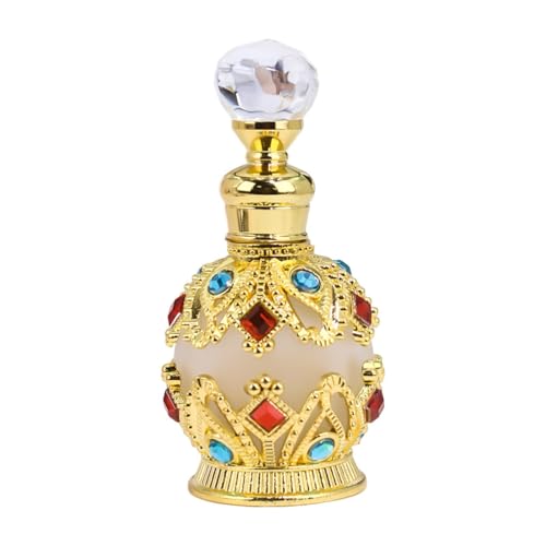 YsXoWiui Parfümflakon Glasbehälter Wiederbefüllbare Parfümflasche Eleganter Duftspender Künstlerische Dekoflasche mit Handbemalter Oberfläche für Sammlung Bade, Gold YsXoWiui Parfümflakon Glasbehälter Wiederbefüllbare Parfümflasche Eleganter Duftspender Künstlerische Dekoflasche mit Handbemalter Oberfläche für Sammlung Bade, Gold von YsXoWiui