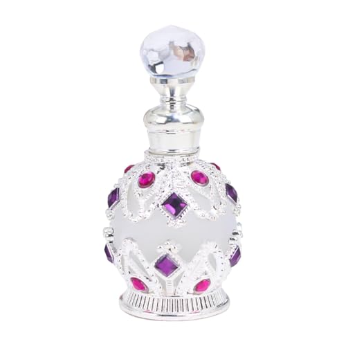 YsXoWiui Parfümflakon Glasbehälter Wiederbefüllbare Parfümflasche Eleganter Duftspender Künstlerische Dekoflasche mit Handbemalter Oberfläche für Sammlung Bade, Silber YsXoWiui Parfümflakon Glasbehälter Wiederbefüllbare Parfümflasche Eleganter Duftspender Künstlerische Dekoflasche mit Handbemalter Oberfläche für Sammlung Bade, Silber von YsXoWiui