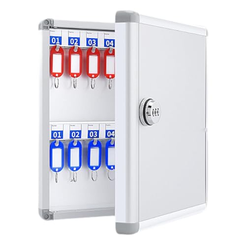 YsXoWiui Schlüsselkasten Wandmontage Aufbewahrungsbox Organizer mit Haken Abschließbarem Schloss Aus Aluminiumlegierung Und Faserplatte für Hotels Büros Mietv, 32 Schlüsselposition YsXoWiui Schlüsselkasten Wandmontage Aufbewahrungsbox Organizer mit Haken Abschließbarem Schloss Aus Aluminiumlegierung Und Faserplatte für Hotels Büros Mietv, 32 Schlüsselposition von YsXoWiui