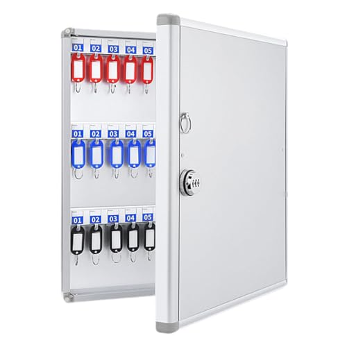 YsXoWiui Schlüsselkasten Wandmontage Aufbewahrungsbox Organizer mit Haken Abschließbarem Schloss Aus Aluminiumlegierung Und Faserplatte für Hotels Büros Mietv, 72 Schlüsselposition YsXoWiui Schlüsselkasten Wandmontage Aufbewahrungsbox Organizer mit Haken Abschließbarem Schloss Aus Aluminiumlegierung Und Faserplatte für Hotels Büros Mietv, 72 Schlüsselposition von YsXoWiui