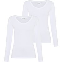 YSABEL MORA Langarmshirt 2er Pack, Rundhals-Ausschnitt, weich, Baumwollmix, elastisch von Ysabel Mora