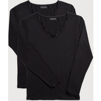 YSABEL MORA Langarmshirt "BASIC COLLECTION COTTON WITH LACE" 2er Pack, das perfekte Basic-Longsleeve für jeden Tag von Ysabel Mora