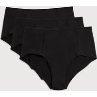 YSABEL MORA Maxislip "BASIC COLLECTION COTTON WITH LACE", (3er Pack), mit romantischem Touch durch Spitzen-Applikationen von Ysabel Mora