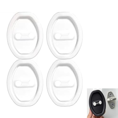 4pcs Auto Silikon Türriegel Schutzhülle Autotür Schloss Schutz Abdeckung Auto Türschloss Riegel Abdeckung Protector Silent Shock Auto Silikon Türriegel Schutzhülle (Weiß) von Ysaca