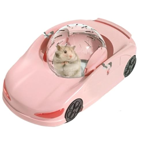 Hamster-Rollball, Sportwagen, kleines Haustier-Spielzeug, Auto, Laufrad, Hamster-Supersportwagen, Spielzeug, interaktiver Hamster-Fitness-Rollball für Hamster, Rennmäuse, Mäuse (Rosa) von Ysaca