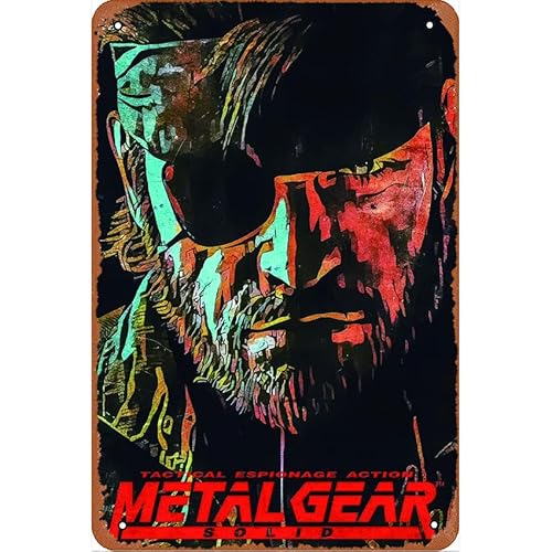 Metal Gear Solid (20-20) Games Poster Metall Blechschild Wandkunst Bauernhaus Schild Dekor Geburtstag Hochzeit Geschenk Home Bar Dekoration Blechschild 30,5 x 20,3 cm von Ysirseu