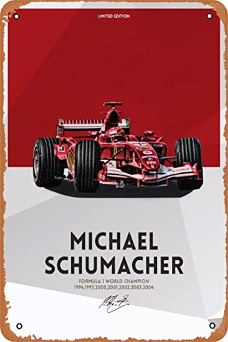Michael Schumacher Poster Sport Retro Blechschild 20,3 x 30,5 cm von Ysirseu