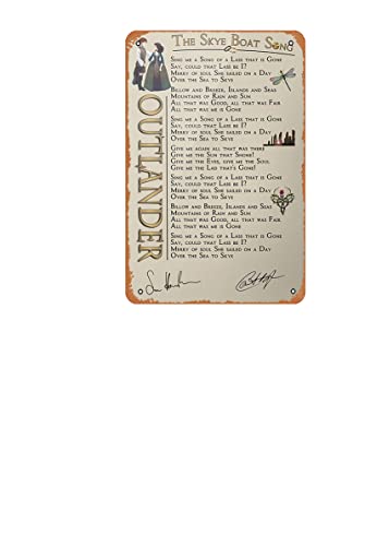 Retro Metall Blechschilder Outlander The Skye Boat Song Poster gerahmt Matte Leinwand Poster Home Bar Shop Dekorationen Kaffee Vintage Schild Geschenk 20,3 x 30,5 cm von Ysirseu