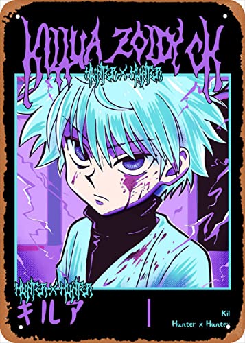 The Classic Arcade Video Game Poster Metall Blechschild Killua Anime Charaktere Wandkunst Dekor Blechschild - 20,3 x 30,5 cm von Ysirseu