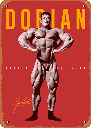 Ysirseu Dorian Yates Bodybuilder Metall-Blechschild 20,3 x 30,5 cm Bodybuilder Vintage Poster Männerhöhle Deko von Ysirseu
