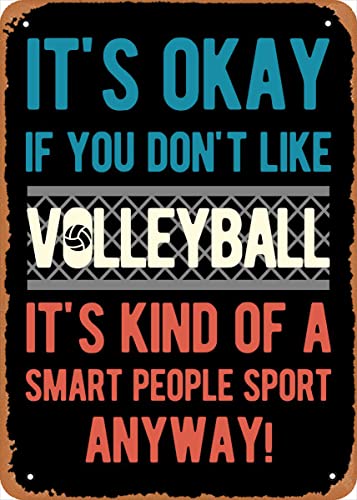 Ysirseu Funny Volleyball Spruch Metall Blechschild 20,3 x 30,5 cm Misc Sports Vintage Poster Man Cave Deko von Ysirseu