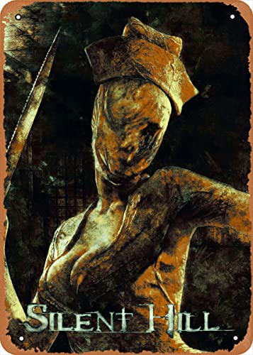 Ysirseu Metallschild im Vintage-Stil "Silent Hill", 20,3 x 30,5 cm, Retro-Wanddekoration von Ysirseu
