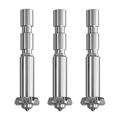 0.4MM 0.6MM 0.8MM Integrierte Gehärtete Stahldüsen für Kobra 3 Max Combo, Schnellwechsel High Flow High Speed Kehlrohrdüsen Druckkopf Extruder Hotend Kit für Anycubic Kobra 3 Max Combo Drucker von Ysislybin