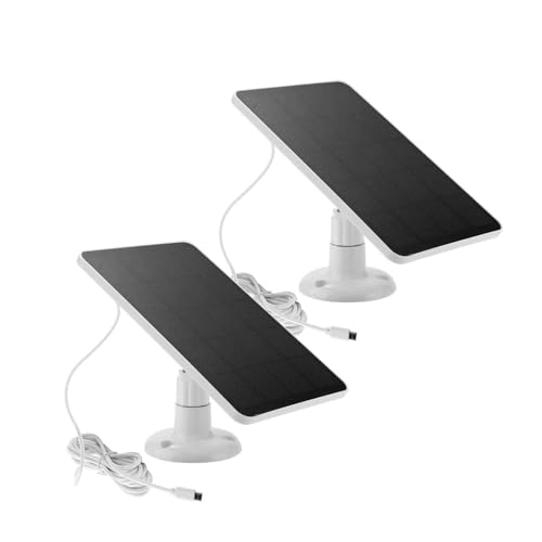 2 Pack Solarmodul für Ring Kamera, 5W Kamera Solarpanel kompatibel mit Ring Spotlight Cam Akku & Stick Up Cam Akku, IP65 Wasserdicht, 3m Kabel, 360°Einstellbare Halterung 2 Pack Solarmodul für Ring Kamera, 5W Kamera Solarpanel kompatibel mit Ring Spotlight Cam Akku & Stick Up Cam Akku, IP65 Wasserdicht, 3m Kabel, 360°Einstellbare Halterung von Ysislybin