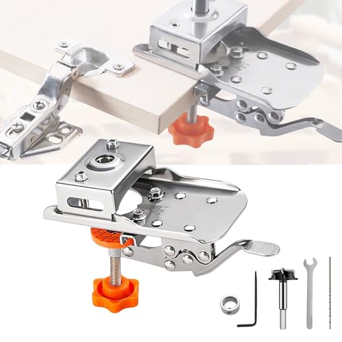35mm Scharnier Bohrschablone,Bohrschablone Topfscharnier,Türschrank-Scharnierlehre,Bohrlochstanze Genaue Verriegelung Holzbearbeitung Dübellehre Bohrerführung Locator von Ysislybin