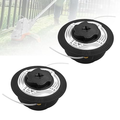 4 Stück Autocut C6-2 Mähkopf für Stihl Motorsense, Fadenkopf mit Tippautomatik Mähkopf Fadenkopf Rasentrimmer Kopf Fadenspule für Stihl Trimmer FS38, FS40, FS45, FS46, FS50, FSE60, FSE71, FSE81 (4) von Ysislybin