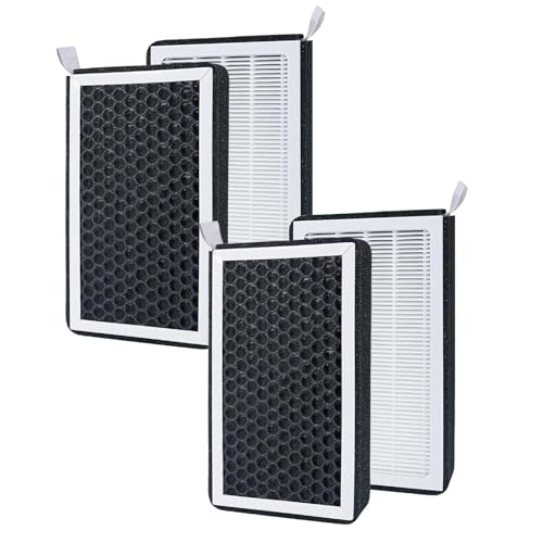 4 Stück für Tesla Model Y & Model 3 Hepa-Luftfilter mit Aktivkohle, Ersatzluftfilter für Tesla Model Y, Innenraumfilter Air Filter Zubehör für Tesla Model 3 Kabinenluftfilter HEPA mit Aktivkohle von Ysislybin