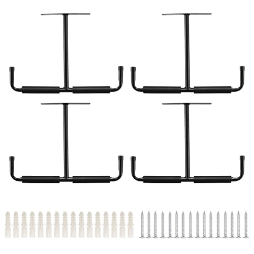 4er-Pack Metall-Garagen-Deckenaufbewahrungshaken, an der Wand Montierte Haken Deckenhaken, Hochleistungs Utility Haken Leiterhalter für Fahrrad Holz Werkzeuge und Andere Sperrige Gegenstände von Ysislybin