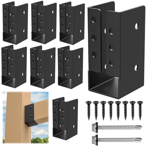 8 Stück Balkenschuh Joist Hanger Balkenverbinder, Flansche Verdeckte Balkenaufhänger Halterung, Balkenschuh Geländerhalterung zum Verbinden von 2 "x 4" Zoll Holz mit Geländer Holzpfosten 8 Stück Balkenschuh Joist Hanger Balkenverbinder, Flansche Verdeckte Balkenaufhänger Halterung, Balkenschuh Geländerhalterung zum Verbinden von 2 "x 4" Zoll Holz mit Geländer Holzpfosten von Ysislybin