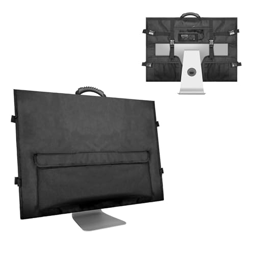 Aufbewahrungstasche, Monitor Tragetasche Kompatibel mit 27-Zoll-Monitoren oder LCD-Bildschirmen Tragbare Computer Schutzhülle mit Handhaben Monitor Tasche mit mehreren Schnallen auf der Rückseite von Ysislybin