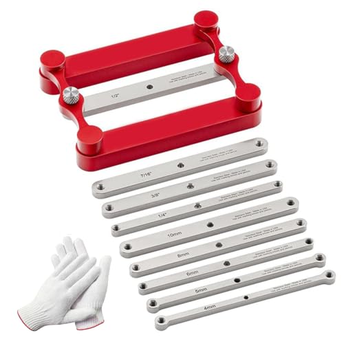 Center Gauge, Bohrschablone Stainless-Steel Interchangeable Marking Bars Bohrführung Holzdübelstanzer Locator Bohrführungslehre Selbstzentrierende Holzbearbeitungs-Dübellehre Kit 4/5/6/8/10 mm Center Gauge, Bohrschablone Stainless-Steel Interchangeable Marking Bars Bohrführung Holzdübelstanzer Locator Bohrführungslehre Selbstzentrierende Holzbearbeitungs-Dübellehre Kit 4/5/6/8/10 mm von Ysislybin