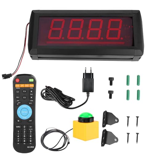 Fitness Timer, 10-Sekunden Challenge Spiel Timer, Anzeigetafel Sport Score Keeper Tragbare Elektronische Tischanzeigetafel, mit Fernbedienung, Einstellbare Helligkeit, für Werbe Aktivitäten von Ysislybin