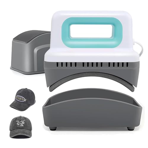 Hut-Heizpresse, Transferpresse Mini Hut Hitzepresse Maschine mit Gebogenem Isoliertem Sicherheitssockel Fähige Gebogene Hitzepresse zum Heißpressen und Bügeln von Hüten und Kissen 4 Heizstufen von Ysislybin