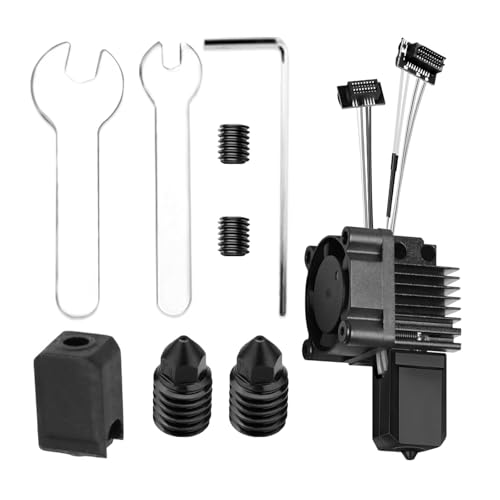 P1P/P1S Hotend Kit, Hardened Steel Hotend Kit with Fan Hotend zusammengebauter Extruder Druckkopf Kit Keramische Heizungskartusche Thermistor Abnehmbare 0.4mm Gehärtete Stahldüse Hochtemperatur von Ysislybin