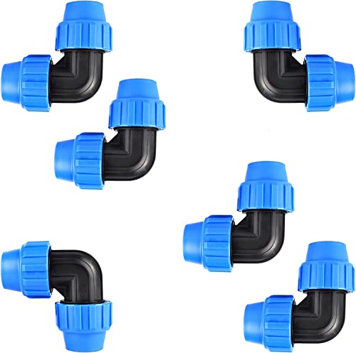 Ysislybin PP Klemmverschraubung Winkel 25mm PE Rohr, 6 Stück PP-Fitting Verschraubung für PE Rohr 25mm PE Rohr Verschraubung Winkel 90° Kunststoff PP Kupplung Ysislybin PP Klemmverschraubung Winkel 25mm PE Rohr, 6 Stück PP-Fitting Verschraubung für PE Rohr 25mm PE Rohr Verschraubung Winkel 90° Kunststoff PP Kupplung von Ysislybin